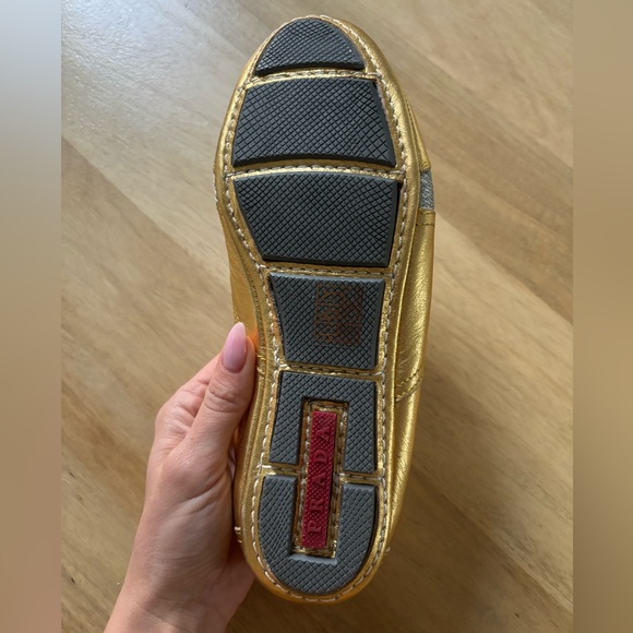 Prada Gold Sneakers- Brand New - Picture 5 of 5